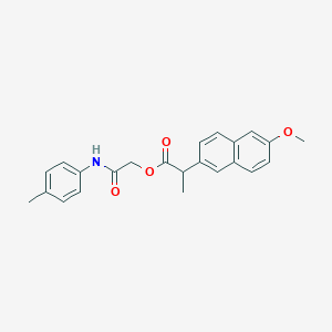 molecular formula C23H23NO4 B10875513 2-[(4-Methylphenyl)amino]-2-oxoethyl 2-(6-methoxynaphthalen-2-yl)propanoate 