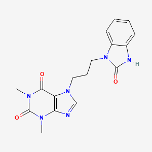 1,3-dimethyl-7-[3-(2-oxo-2,3-dihydro-1H-benzimidazol-1-yl)propyl]-3,7-dihydro-1H-purine-2,6-dione