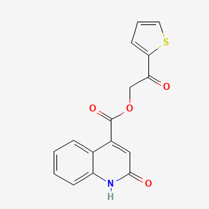 2-Oxo-2-(thiophen-2-yl)ethyl 2-oxo-1,2-dihydroquinoline-4-carboxylate