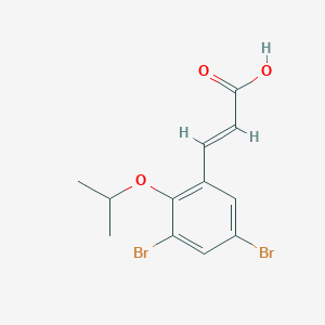 (2E)-3-[3,5-dibromo-2-(propan-2-yloxy)phenyl]prop-2-enoic acid