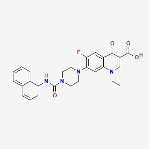 molecular formula C27H25FN4O4 B10875552 1-Ethyl-6-fluoro-7-[4-(naphthalen-1-ylcarbamoyl)piperazin-1-yl]-4-oxo-1,4-dihydroquinoline-3-carboxylic acid 