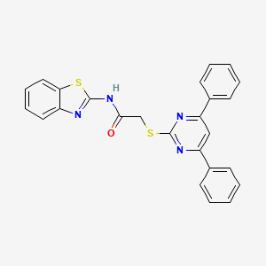 N-(1,3-benzothiazol-2-yl)-2-[(4,6-diphenylpyrimidin-2-yl)sulfanyl]acetamide