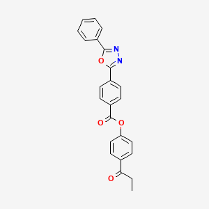 4-Propanoylphenyl 4-(5-phenyl-1,3,4-oxadiazol-2-yl)benzoate