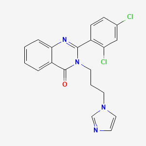 molecular formula C20H16Cl2N4O B10875629 2-(2,4-Dichloro-phenyl)-3-(3-imidazol-1-yl-propyl)-3H-quinazolin-4-one 