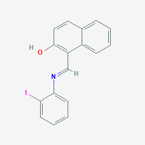 molecular formula C17H12INO B10875643 1-{(E)-[(2-iodophenyl)imino]methyl}-2-naphthol 