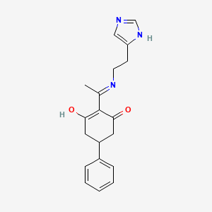 2-(1-{[2-(1H-imidazol-4-yl)ethyl]amino}ethylidene)-5-phenylcyclohexane-1,3-dione