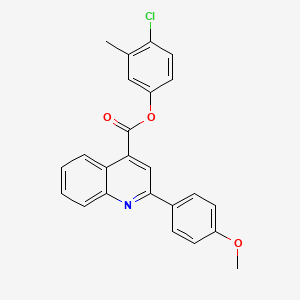 molecular formula C24H18ClNO3 B10875670 4-Chloro-3-methylphenyl 2-(4-methoxyphenyl)quinoline-4-carboxylate 