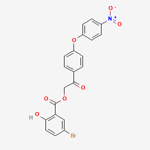 2-[4-(4-Nitrophenoxy)phenyl]-2-oxoethyl 5-bromo-2-hydroxybenzoate