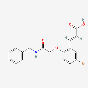 molecular formula C18H16BrNO4 B10875704 (2E)-3-{2-[2-(benzylamino)-2-oxoethoxy]-5-bromophenyl}prop-2-enoic acid 