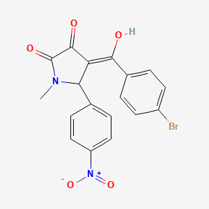 (4Z)-4-[(4-bromophenyl)(hydroxy)methylidene]-1-methyl-5-(4-nitrophenyl)pyrrolidine-2,3-dione