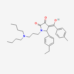 molecular formula C31H42N2O3 B10875723 1-[3-(dibutylamino)propyl]-5-(4-ethylphenyl)-3-hydroxy-4-[(4-methylphenyl)carbonyl]-1,5-dihydro-2H-pyrrol-2-one 