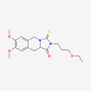 2-(3-ethoxypropyl)-7,8-dimethoxy-3-thioxo-2,3,10,10a-tetrahydroimidazo[1,5-b]isoquinolin-1(5H)-one