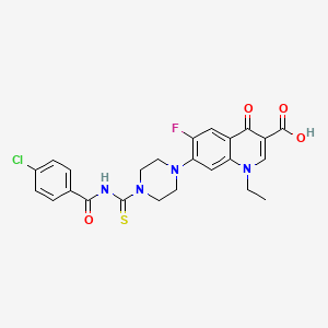 7-(4-{[(4-Chlorophenyl)carbonyl]carbamothioyl}piperazin-1-yl)-1-ethyl-6-fluoro-4-oxo-1,4-dihydroquinoline-3-carboxylic acid