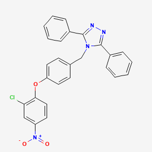 4-[4-(2-chloro-4-nitrophenoxy)benzyl]-3,5-diphenyl-4H-1,2,4-triazole