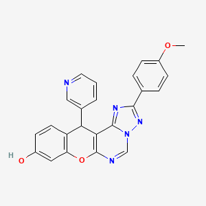 2-(4-Methoxyphenyl)-12-(3-pyridyl)-12H-chromeno[3,2-E][1,2,4]triazolo[1,5-C]pyrimidin-9-OL