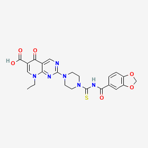 2-{4-[(1,3-Benzodioxol-5-ylcarbonyl)carbamothioyl]piperazin-1-yl}-8-ethyl-5-oxo-5,8-dihydropyrido[2,3-d]pyrimidine-6-carboxylic acid