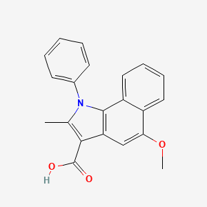 molecular formula C21H17NO3 B10875767 5-Methoxy-2-methyl-1-phenyl-1H-benzo[g]indole-3-carboxylic acid CAS No. 19616-12-7