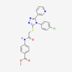 methyl 4-[({[4-(4-chlorophenyl)-5-(pyridin-3-yl)-4H-1,2,4-triazol-3-yl]sulfanyl}acetyl)amino]benzoate