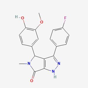 3-(4-fluorophenyl)-4-(4-hydroxy-3-methoxyphenyl)-5-methyl-4,5-dihydropyrrolo[3,4-c]pyrazol-6(2H)-one