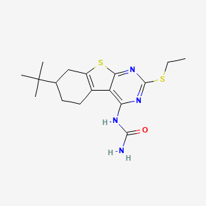 1-[7-Tert-butyl-2-(ethylsulfanyl)-5,6,7,8-tetrahydro[1]benzothieno[2,3-d]pyrimidin-4-yl]urea