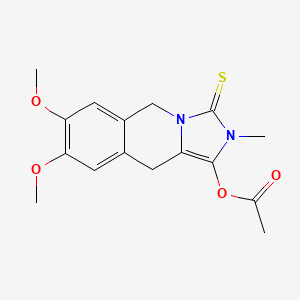 7,8-Dimethoxy-2-methyl-3-thioxo-2,3,5,10-tetrahydroimidazo[1,5-b]isoquinolin-1-yl acetate