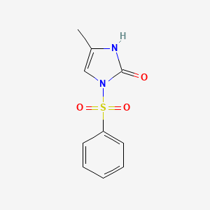 molecular formula C10H10N2O3S B10875805 4-methyl-1-(phenylsulfonyl)-1,3-dihydro-2H-imidazol-2-one 