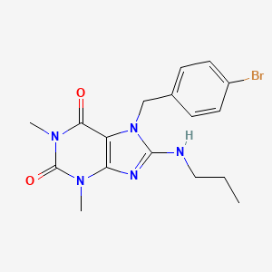 7-(4-bromobenzyl)-1,3-dimethyl-8-(propylamino)-3,7-dihydro-1H-purine-2,6-dione