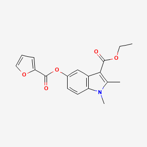 ethyl 5-[(furan-2-ylcarbonyl)oxy]-1,2-dimethyl-1H-indole-3-carboxylate