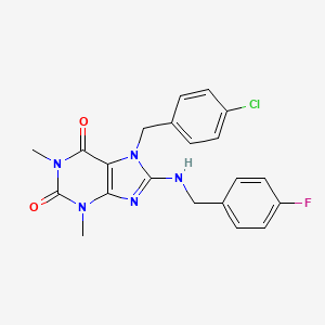 7-(4-chlorobenzyl)-8-[(4-fluorobenzyl)amino]-1,3-dimethyl-3,7-dihydro-1H-purine-2,6-dione