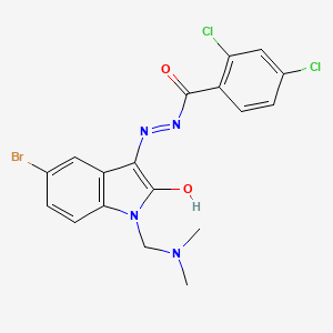 N'-{(3Z)-5-bromo-1-[(dimethylamino)methyl]-2-oxo-1,2-dihydro-3H-indol-3-ylidene}-2,4-dichlorobenzohydrazide