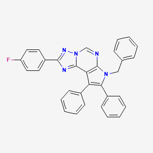 7-benzyl-2-(4-fluorophenyl)-8,9-diphenyl-7H-pyrrolo[3,2-e][1,2,4]triazolo[1,5-c]pyrimidine