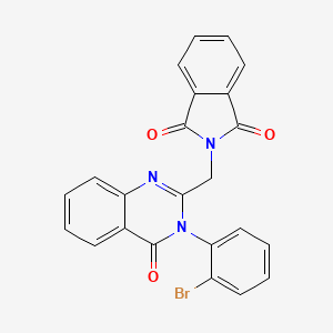 molecular formula C23H14BrN3O3 B10875877 2-{[3-(2-bromophenyl)-4-oxo-3,4-dihydroquinazolin-2-yl]methyl}-1H-isoindole-1,3(2H)-dione 