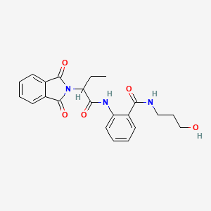 2-{[2-(1,3-dioxo-1,3-dihydro-2H-isoindol-2-yl)butanoyl]amino}-N-(3-hydroxypropyl)benzamide