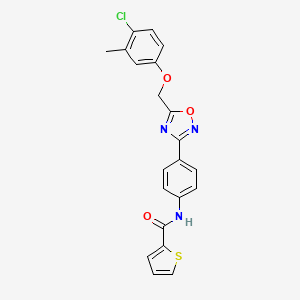 N-(4-{5-[(4-chloro-3-methylphenoxy)methyl]-1,2,4-oxadiazol-3-yl}phenyl)thiophene-2-carboxamide