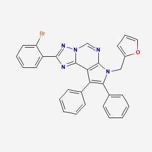 2-(2-Bromophenyl)-7-(2-furylmethyl)-8,9-diphenyl-7H-pyrrolo[3,2-E][1,2,4]triazolo[1,5-C]pyrimidine