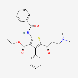 molecular formula C25H26N2O4S B10875908 ethyl 5-(N,N-dimethyl-beta-alanyl)-4-phenyl-2-[(phenylcarbonyl)amino]thiophene-3-carboxylate 