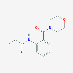 molecular formula C14H18N2O3 B10875915 N-[2-(morpholin-4-ylcarbonyl)phenyl]propanamide 