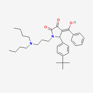 5-(4-tert-butylphenyl)-1-[3-(dibutylamino)propyl]-3-hydroxy-4-(phenylcarbonyl)-1,5-dihydro-2H-pyrrol-2-one