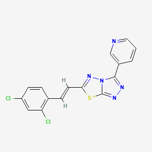 6-[(E)-2-(2,4-dichlorophenyl)ethenyl]-3-(pyridin-3-yl)[1,2,4]triazolo[3,4-b][1,3,4]thiadiazole