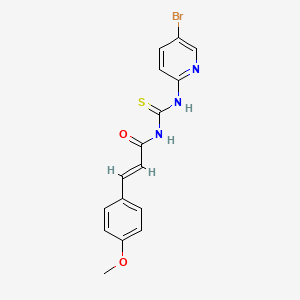 (2E)-N-[(5-bromopyridin-2-yl)carbamothioyl]-3-(4-methoxyphenyl)prop-2-enamide