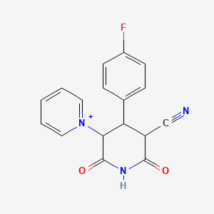 1-[5-Cyano-4-(4-fluorophenyl)-2,6-dioxopiperidin-3-yl]pyridinium