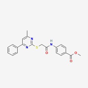 Methyl 4-({[(4-methyl-6-phenylpyrimidin-2-yl)sulfanyl]acetyl}amino)benzoate