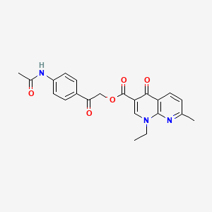 2-[4-(Acetylamino)phenyl]-2-oxoethyl 1-ethyl-7-methyl-4-oxo-1,4-dihydro-1,8-naphthyridine-3-carboxylate