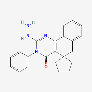 2-Hydrazino-3-phenyl-3H-spiro[benzo[H]quinazoline-5,1'-cyclopentan]-4(6H)-one