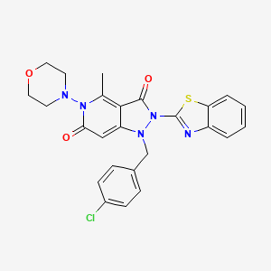 2-(1,3-benzothiazol-2-yl)-1-(4-chlorobenzyl)-4-methyl-5-(morpholin-4-yl)-1H-pyrazolo[4,3-c]pyridine-3,6(2H,5H)-dione