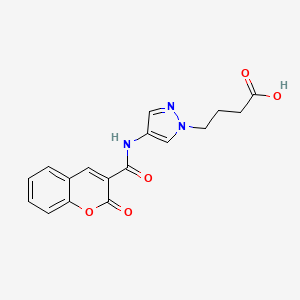 4-(4-{[(2-oxo-2H-chromen-3-yl)carbonyl]amino}-1H-pyrazol-1-yl)butanoic acid