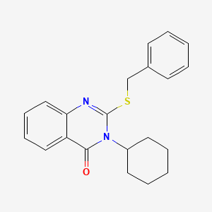 molecular formula C21H22N2OS B10876023 2-(benzylsulfanyl)-3-cyclohexylquinazolin-4(3H)-one 