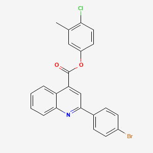 4-Chloro-3-methylphenyl 2-(4-bromophenyl)quinoline-4-carboxylate