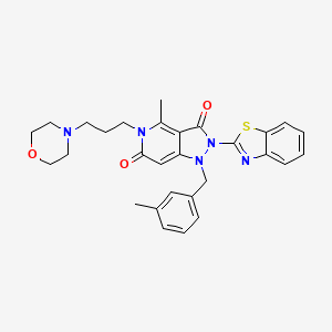 2-(1,3-benzothiazol-2-yl)-4-methyl-1-(3-methylbenzyl)-5-[3-(morpholin-4-yl)propyl]-1H-pyrazolo[4,3-c]pyridine-3,6(2H,5H)-dione