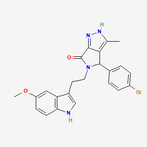 4-(4-bromophenyl)-5-[2-(5-methoxy-1H-indol-3-yl)ethyl]-3-methyl-4,5-dihydropyrrolo[3,4-c]pyrazol-6(2H)-one